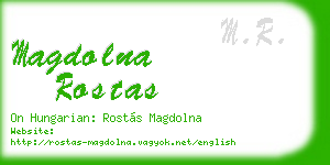 magdolna rostas business card